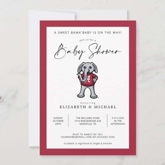 Alabama Crimson Tide | Big AL Kids Club Invitation (Front)