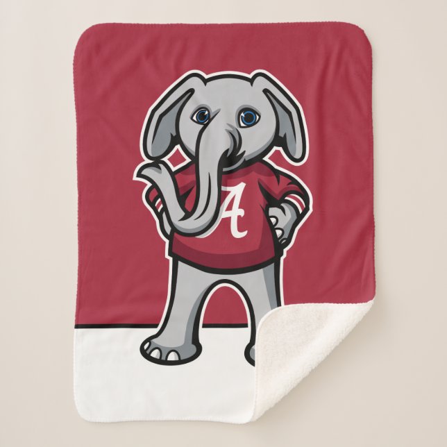 Alabama Crimson Tide | Big AL Kids Club Sherpa Blanket (Front)