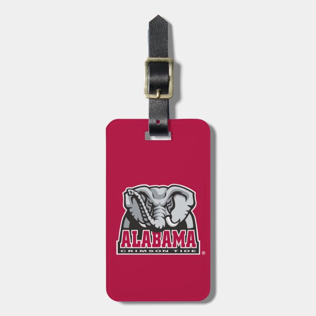 Alabama Crimson Tide Big Al Luggage Tag (Front Vertical)