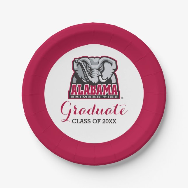 Alabama Crimson Tide Big Al Paper Plates (Front)