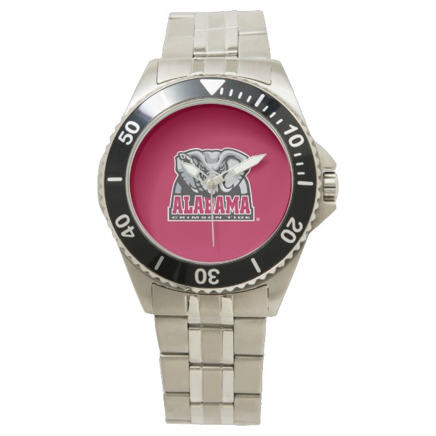 Columbia Black Alabama Crimson Tide Crestview 3-Hand Date Nylon Strap Watch