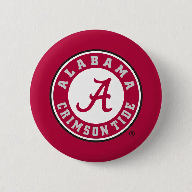 Alabama Crimson Tide Circle Button Zazzle
