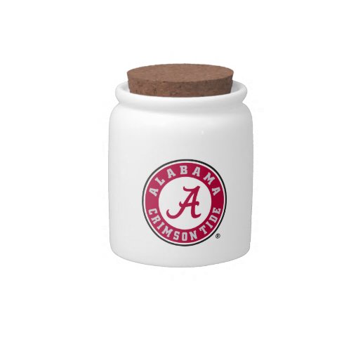 Alabama Crimson Tide Circle Candy Jar