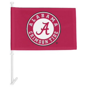 Alabama Crimson Tide Circle Car Flag