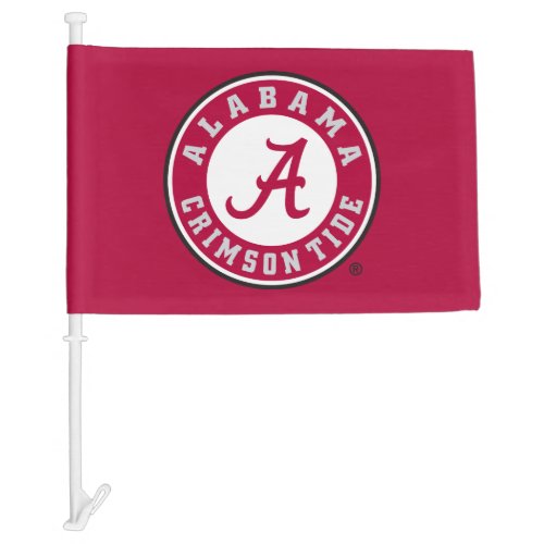 Alabama Crimson Tide Circle Car Flag