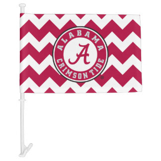 Alabama Crimson Tide Circle Car Flag
