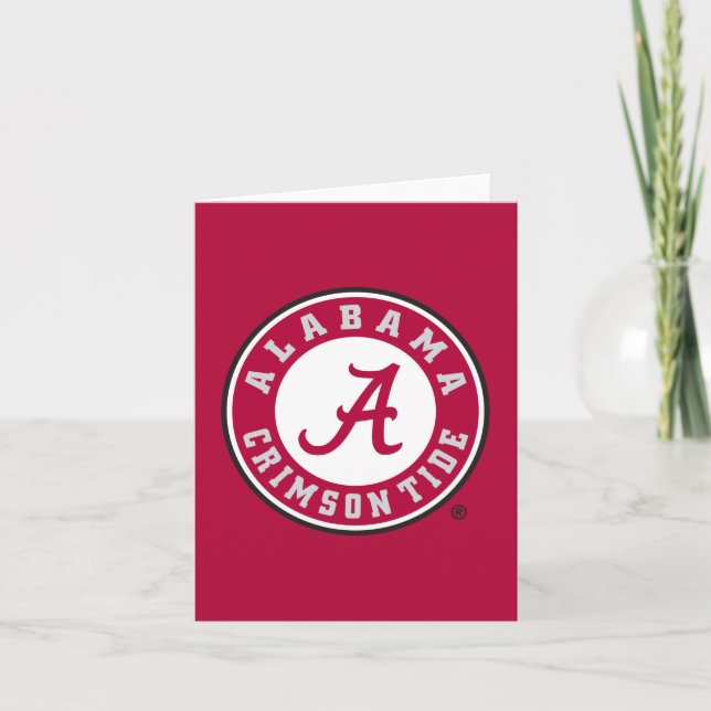 Alabama Crimson Tide Circle Card (Front)
