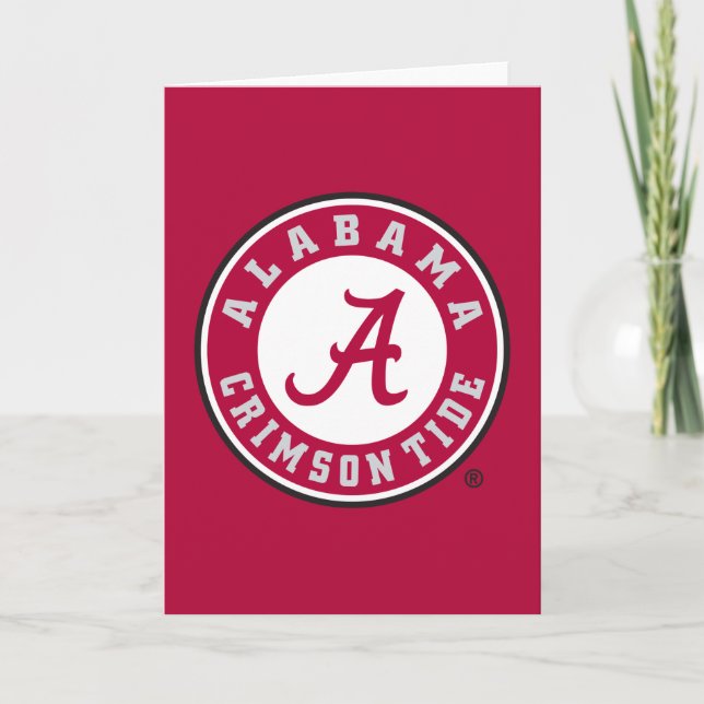 Alabama Crimson Tide Circle Card (Front)