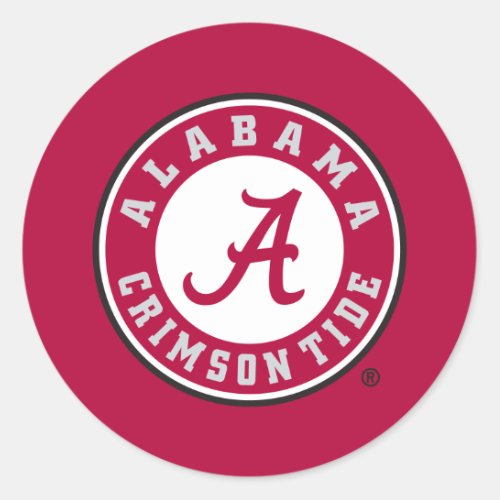 Alabama Crimson Tide Circle Classic Round Sticker
