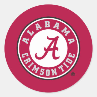 Alabama Crimson Tide Circle Classic Round Sticker
