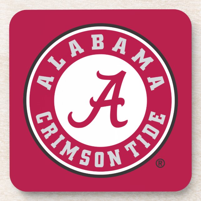 Alabama Crimson Tide Circle Coaster (Front)