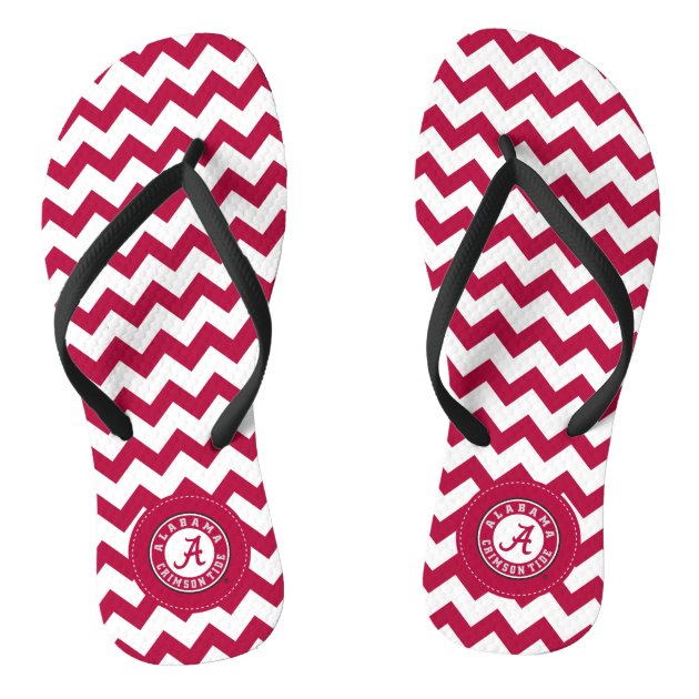 alabama crimson tide flip flops