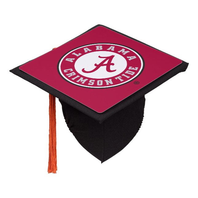 Alabama Crimson Tide Circle Graduation Cap Topper (Angled)
