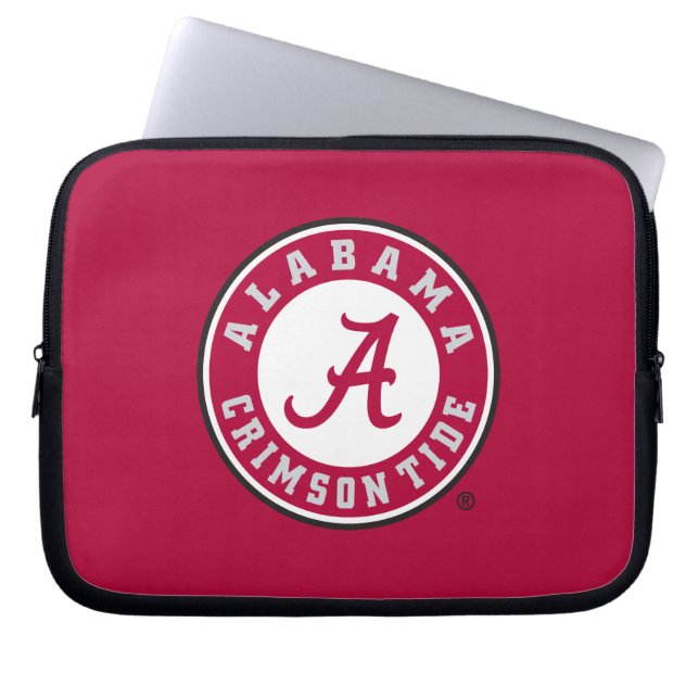 Alabama Crimson Tide Circle Laptop Sleeve (Front)