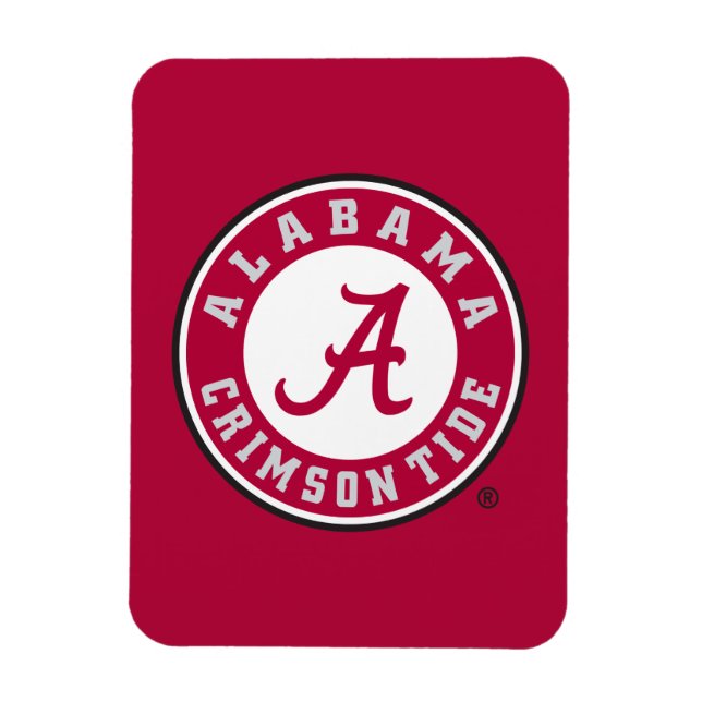 Alabama Crimson Tide Circle Magnet (Vertical)