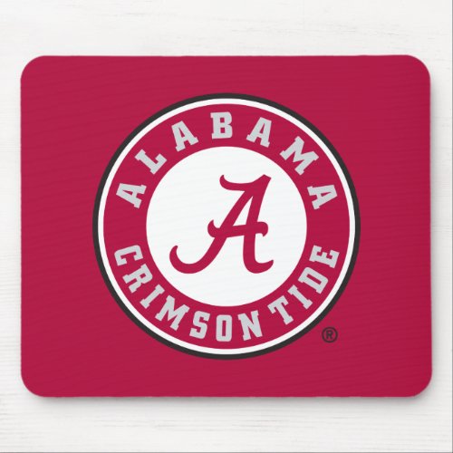 Alabama Crimson Tide Circle Mouse Pad