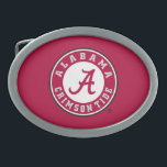 Alabama Crimson Tide Circle Oval Belt Buckle<br><div class="desc">Check out these official Alabama Crimson Tide Logo products! Show your Crimson Tide pride by getting your Bama gear here.  These products will allow you to take your Alabama spirit with you wherever you go!</div>