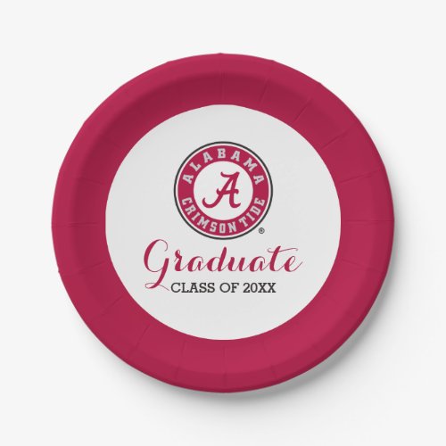 Alabama Crimson Tide Circle Paper Plates