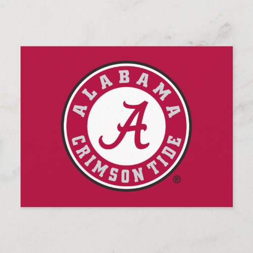 Alabama Crimson Tide Circle Postcard