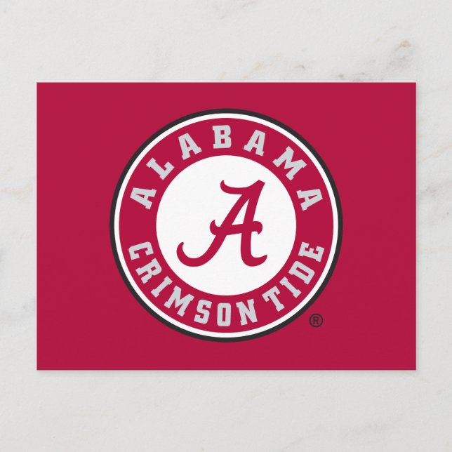 Alabama Crimson Tide Circle Postcard (Front)