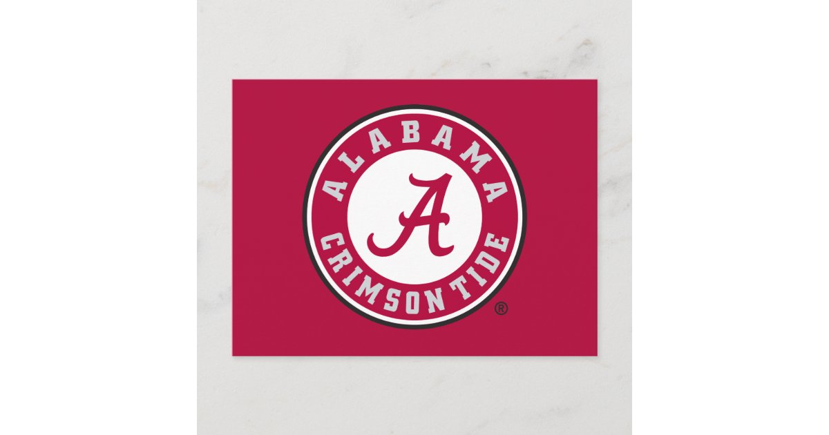 Alabama Crimson Tide Circle Postcard | Zazzle