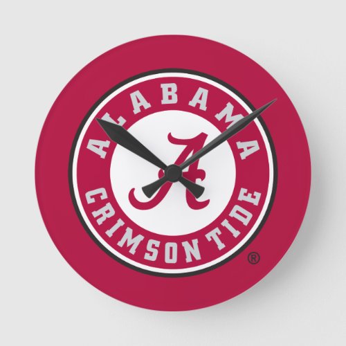 Alabama Crimson Tide Circle Round Clock