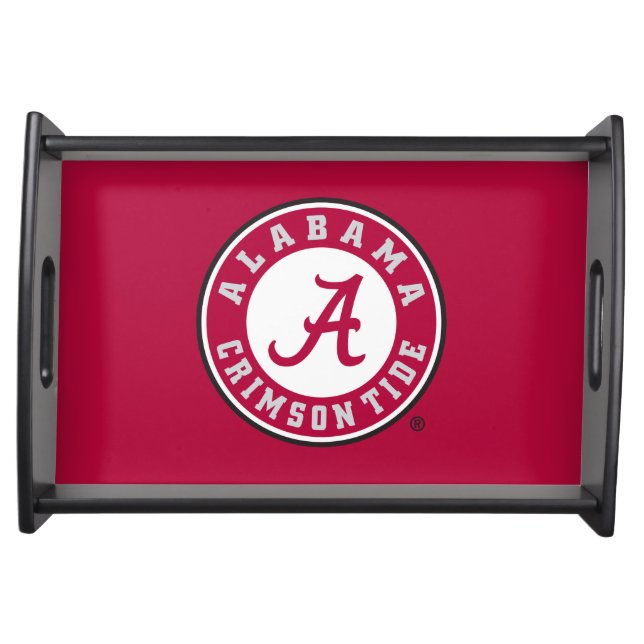Alabama Crimson Tide Circle Serving Tray (Front)