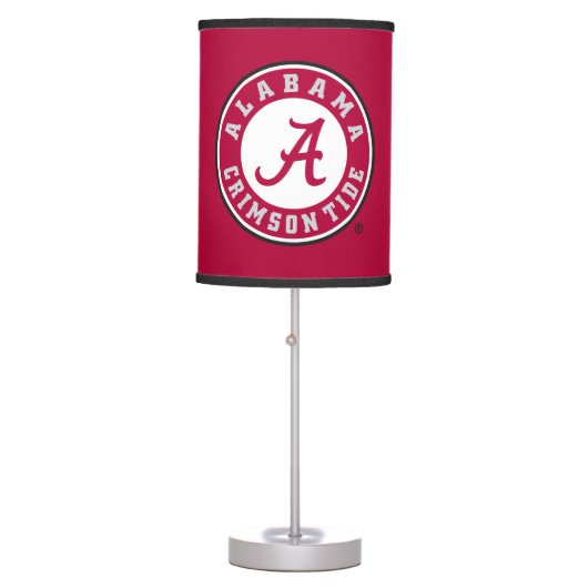 Alabama Crimson Tide Circle Table Lamp (Front)
