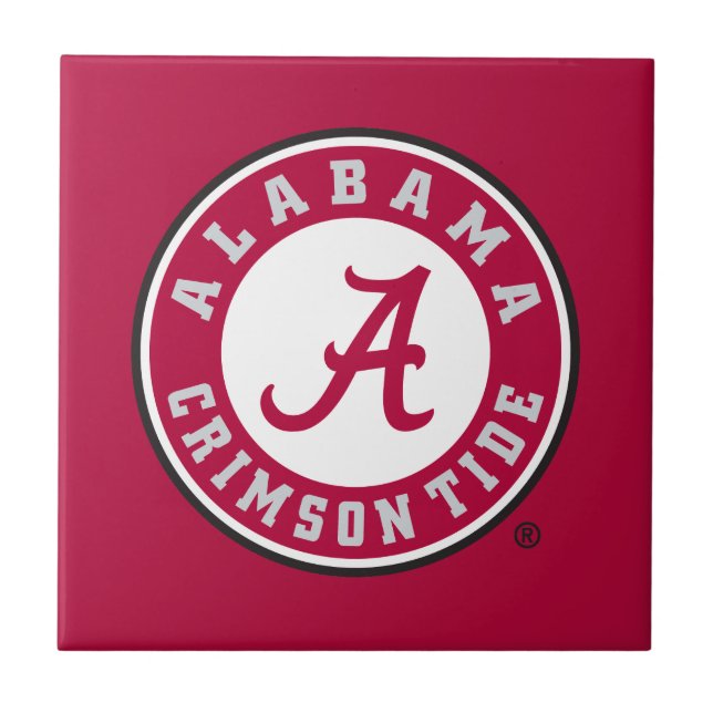 Alabama Crimson Tide Circle Tile (Front)