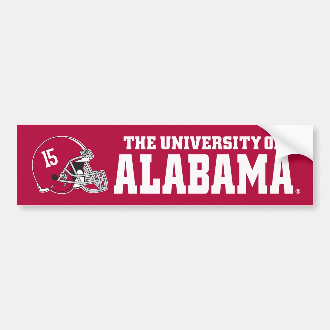 Alabama Crimson Tide Football Helmet Bumper Sticker Zazzle