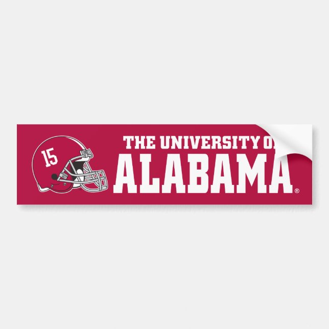 Alabama Crimson Tide Football Helmet Bumper Sticker (Front)
