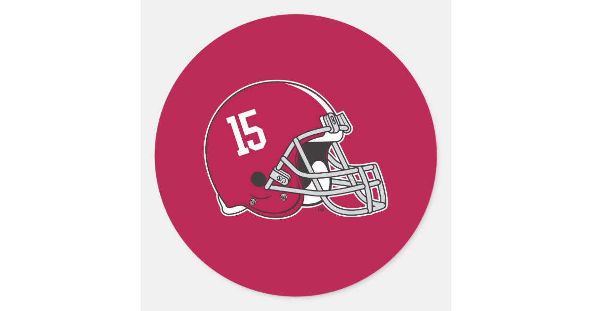 Alabama Crimson Tide Football Helmet Classic Round Sticker | Zazzle