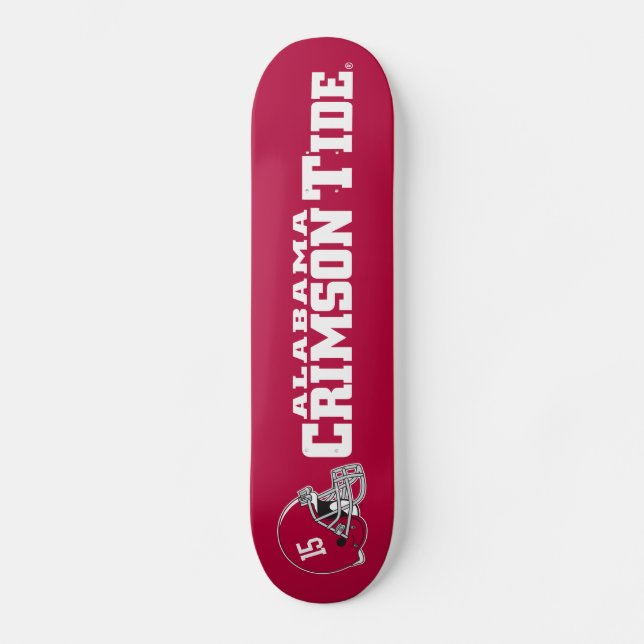 Alabama Crimson Tide Football Helmet Skateboard Deck (Front)