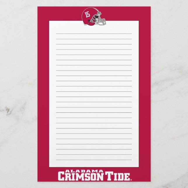 Alabama Crimson Tide Football Helmet Stationery (Front)