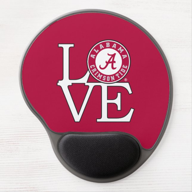 Alabama Crimson Tide Love Gel Mouse Pad (Front)
