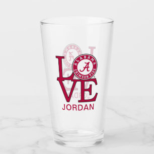 Alabama Crimson Tide Love Glass