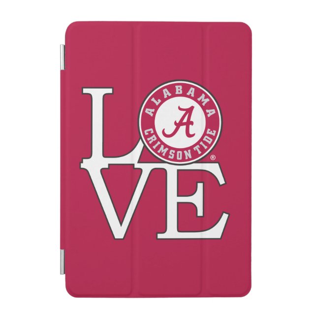 Alabama Crimson Tide Love iPad Mini Cover (Front)