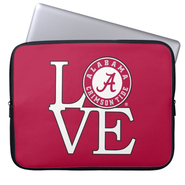 Alabama Crimson Tide Love Laptop Sleeve (Front)