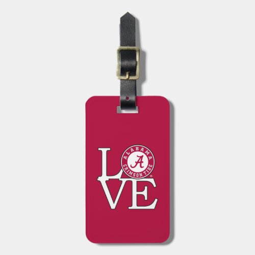 Alabama Crimson Tide Love Luggage Tag