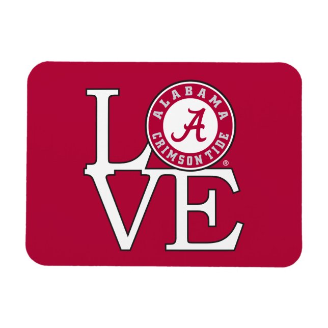 Alabama Crimson Tide Love Magnet (Horizontal)