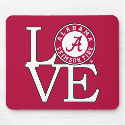 Alabama Crimson Tide Love Mouse Pad