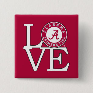 Alabama Crimson Tide Love Pinback Button