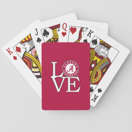 Alabama Crimson Tide Love Playing Cards