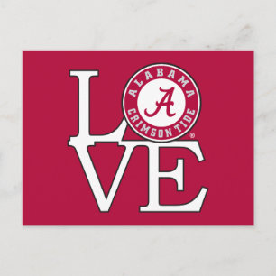 Alabama Crimson Tide Love Postcard