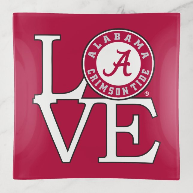 Alabama Crimson Tide Love Trinket Tray (Front)