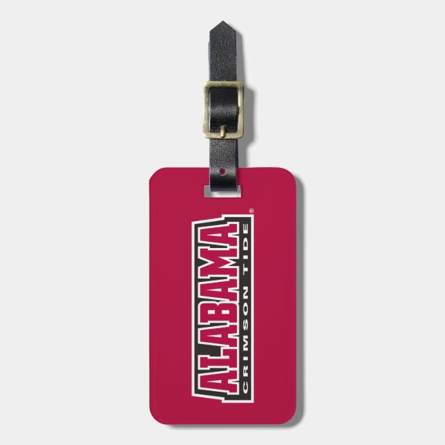 Alabama Crimson Tide Luggage Tag (Front Vertical)
