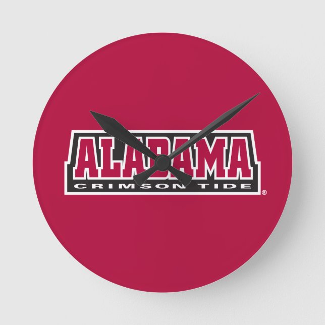 Alabama Crimson Tide Round Clock (Front)