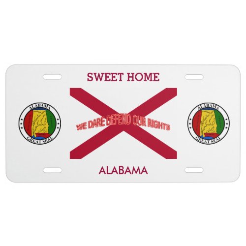Alabama Custom Front License Plate