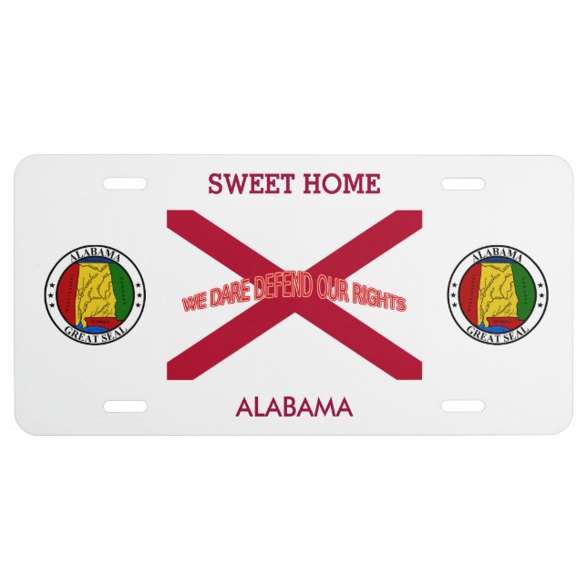 Alabama Custom Front License Plate (Front)