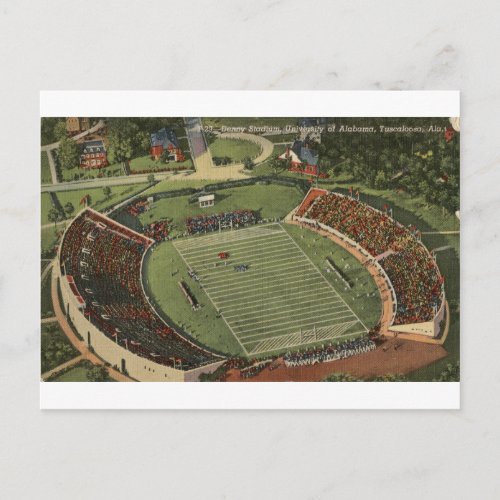 Alabama Denny Stadium Vintage Postcard